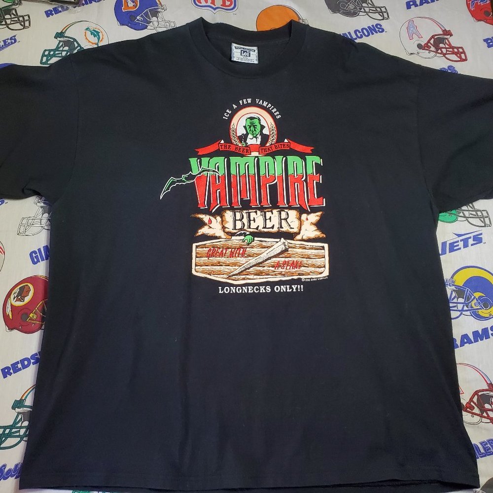 Vintage Vampire Beer Shirt 1992 90s 2XL MINT